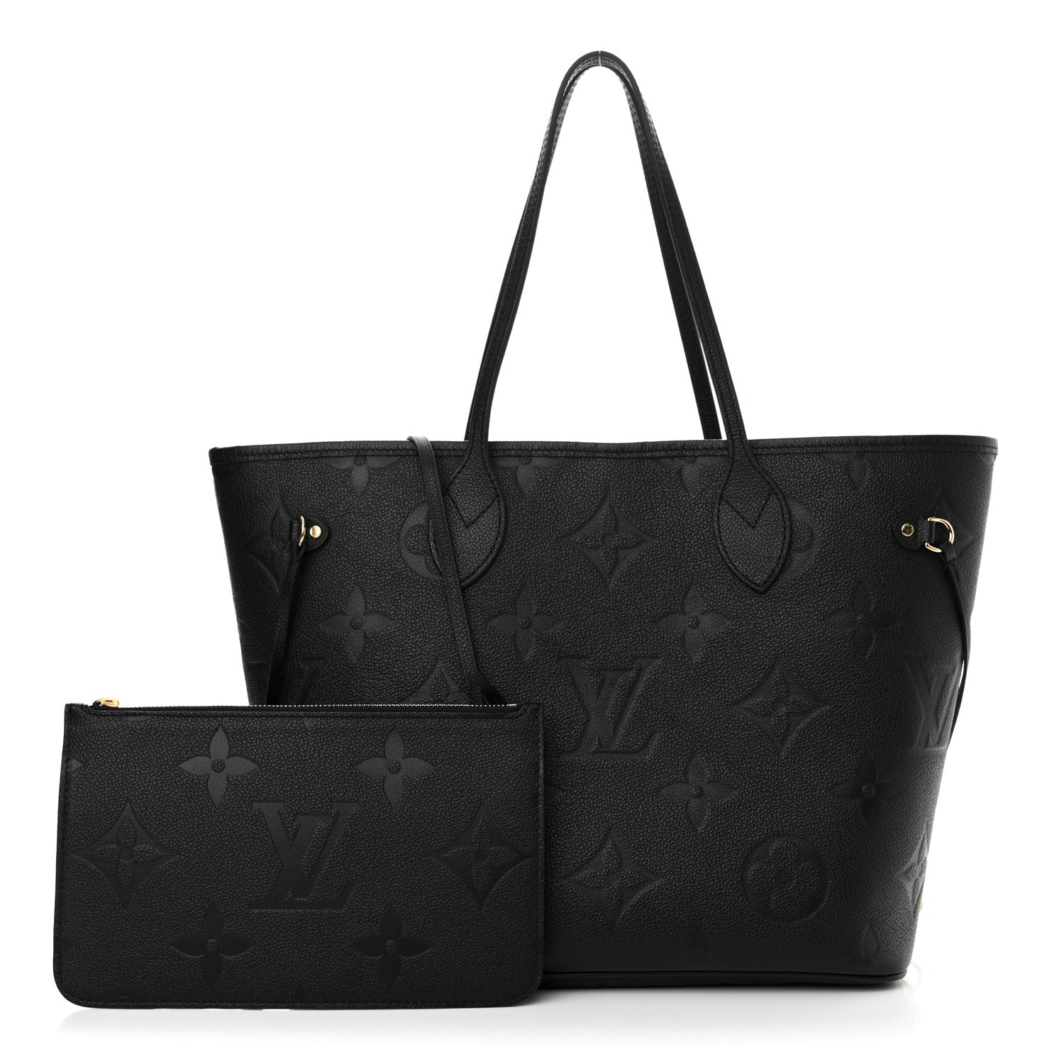 Louis Vuitton Empreinte Monogram Giant Neverfull MM Black 3 of 10