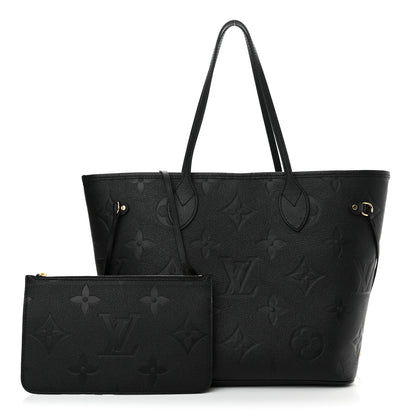Louis Vuitton Empreinte Monogram Giant Neverfull MM Black 3 of 10