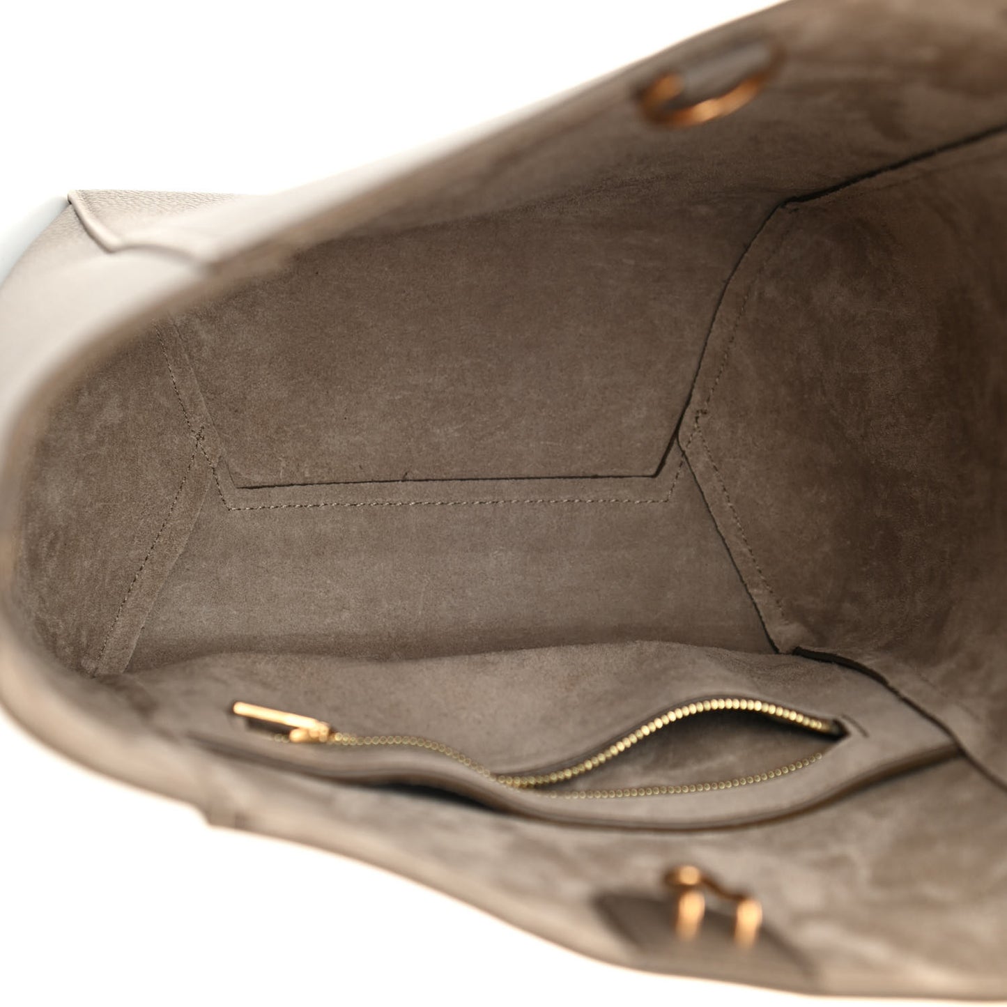 Soft Grained Calfskin Small Sangle Bucket Bag Taupe