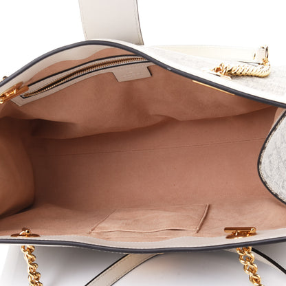 Gucci GG Supreme Monogram Medium Padlock Tote White 4 of 4