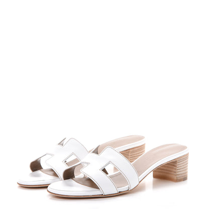 Hermes Calfskin Oasis Sandals 36 White 3 of 8