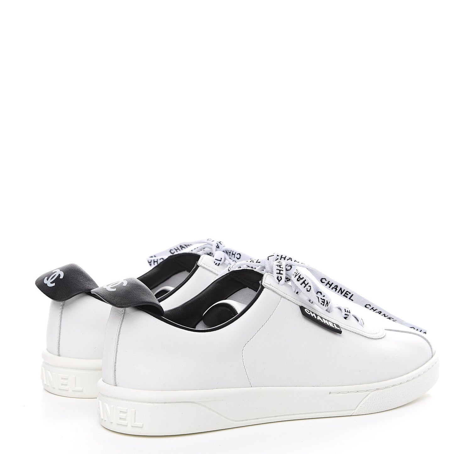 Calfskin CC Sneakers 38 White