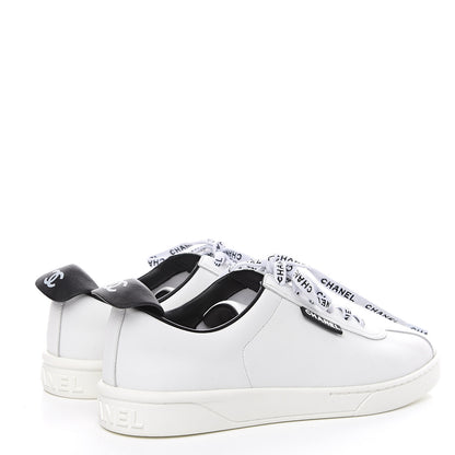 Chanel Calfskin CC Sneakers 38 White 4 of 10