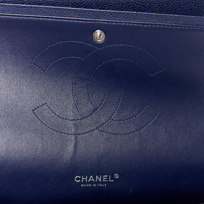 Chanel Caviar Quilted Maxi Double Flap Navy Blue 6 of 12