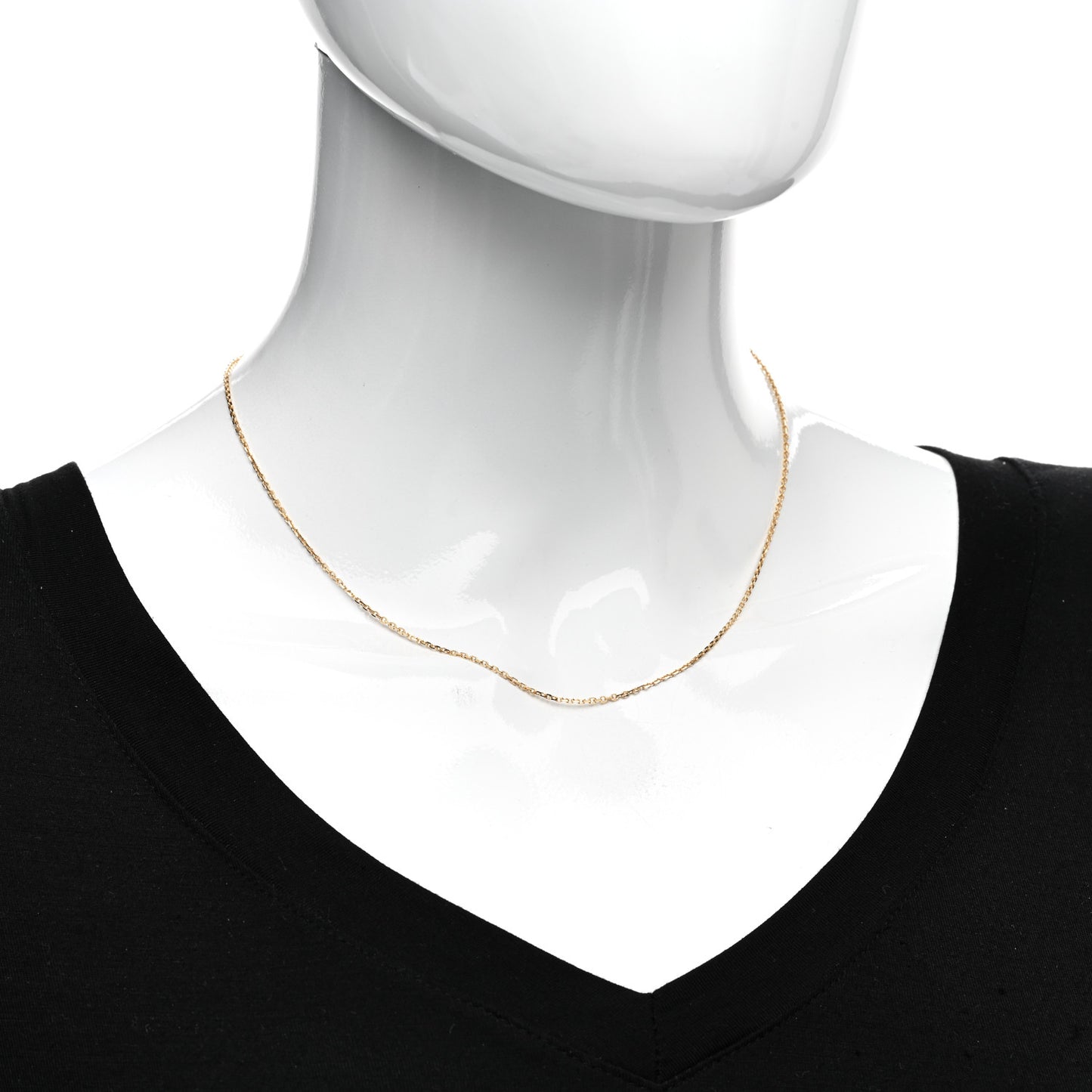 18K Yellow Gold Trace Chain Necklace
