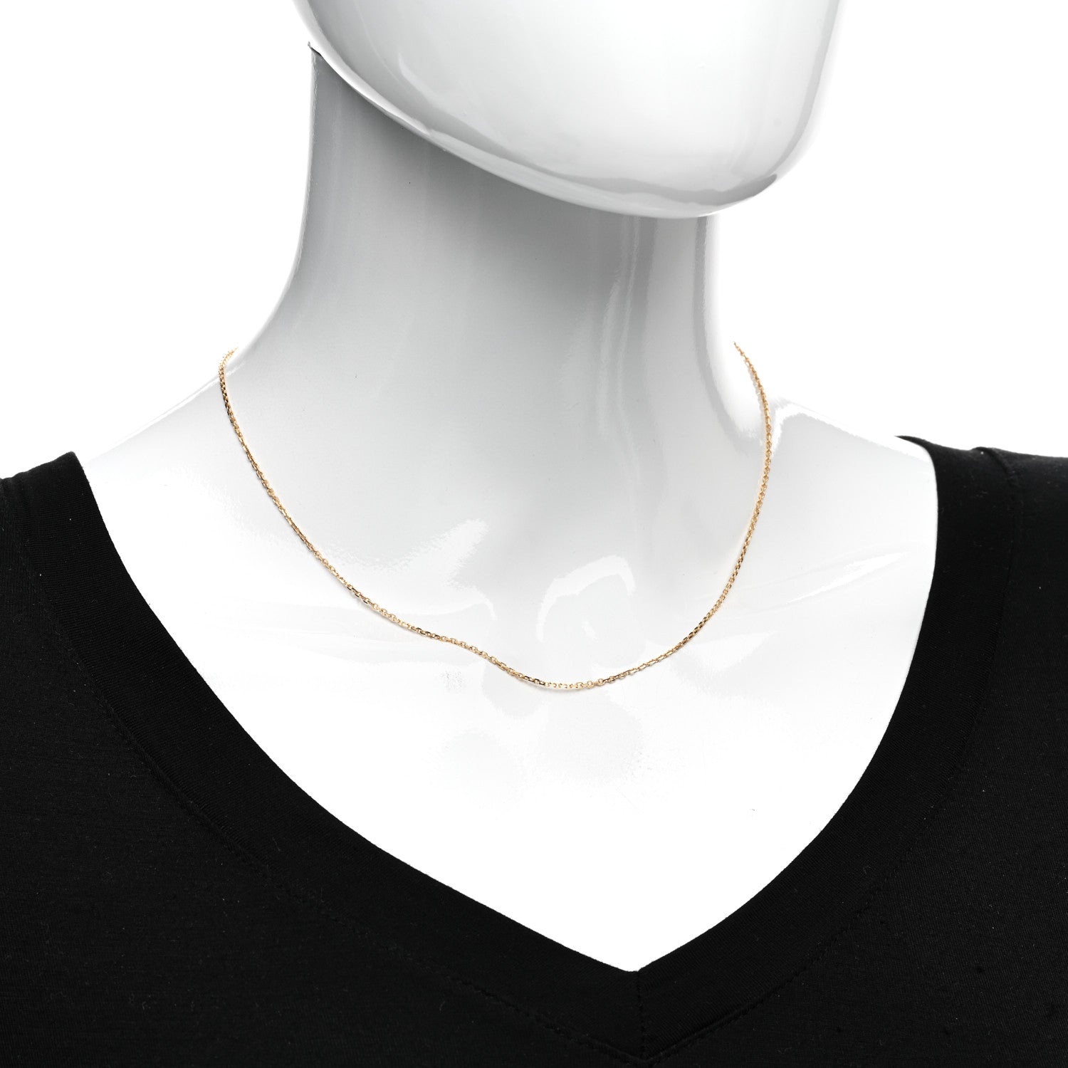 Van Cleef & Arpels 18K Yellow Gold Trace Chain Necklace 2 of 6