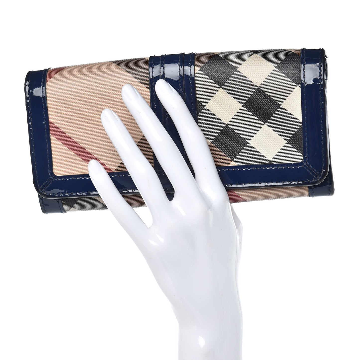 Supernova Check Penrose Continental Wallet Blue