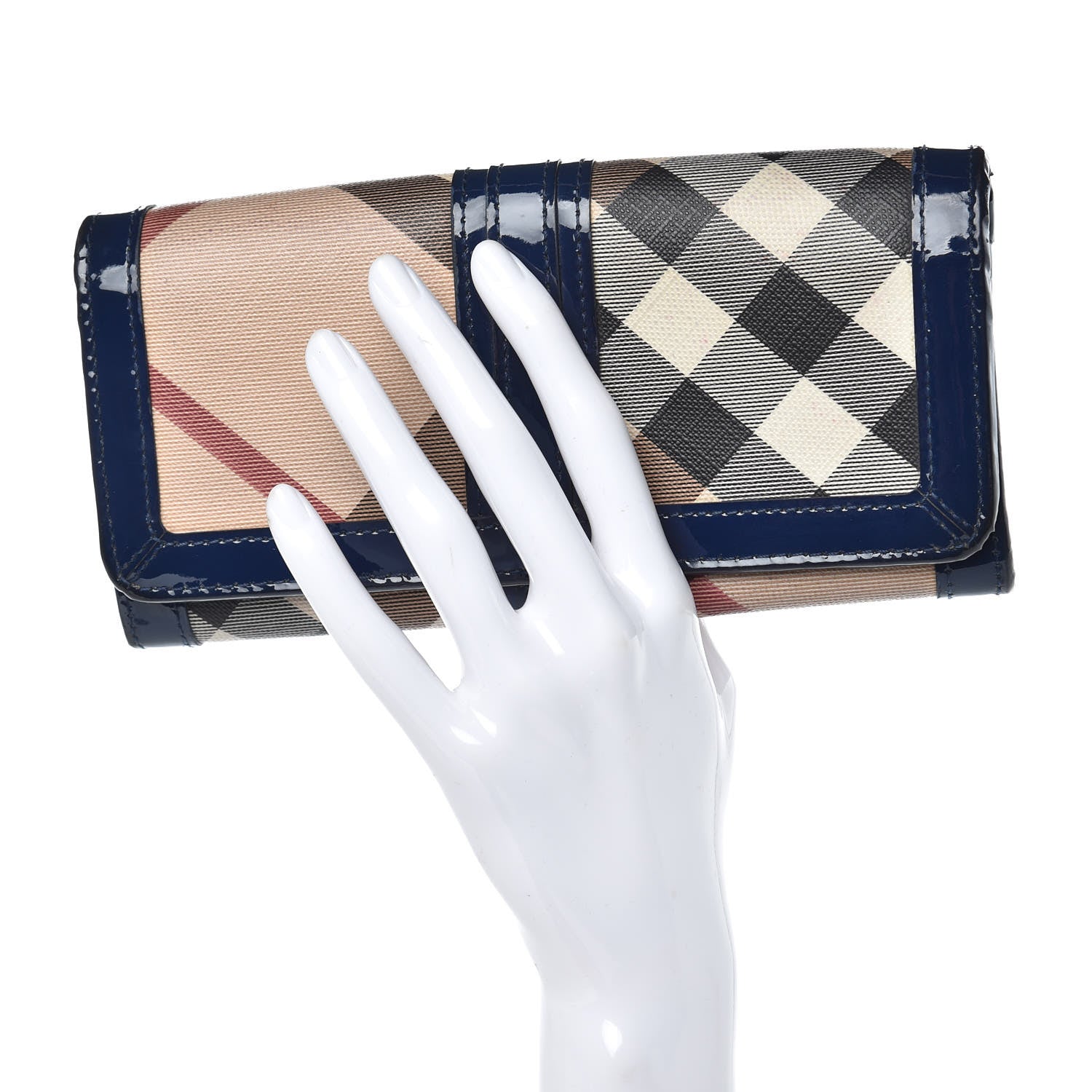 Burberry Supernova Check Penrose Continental Wallet Blue 2 of 16