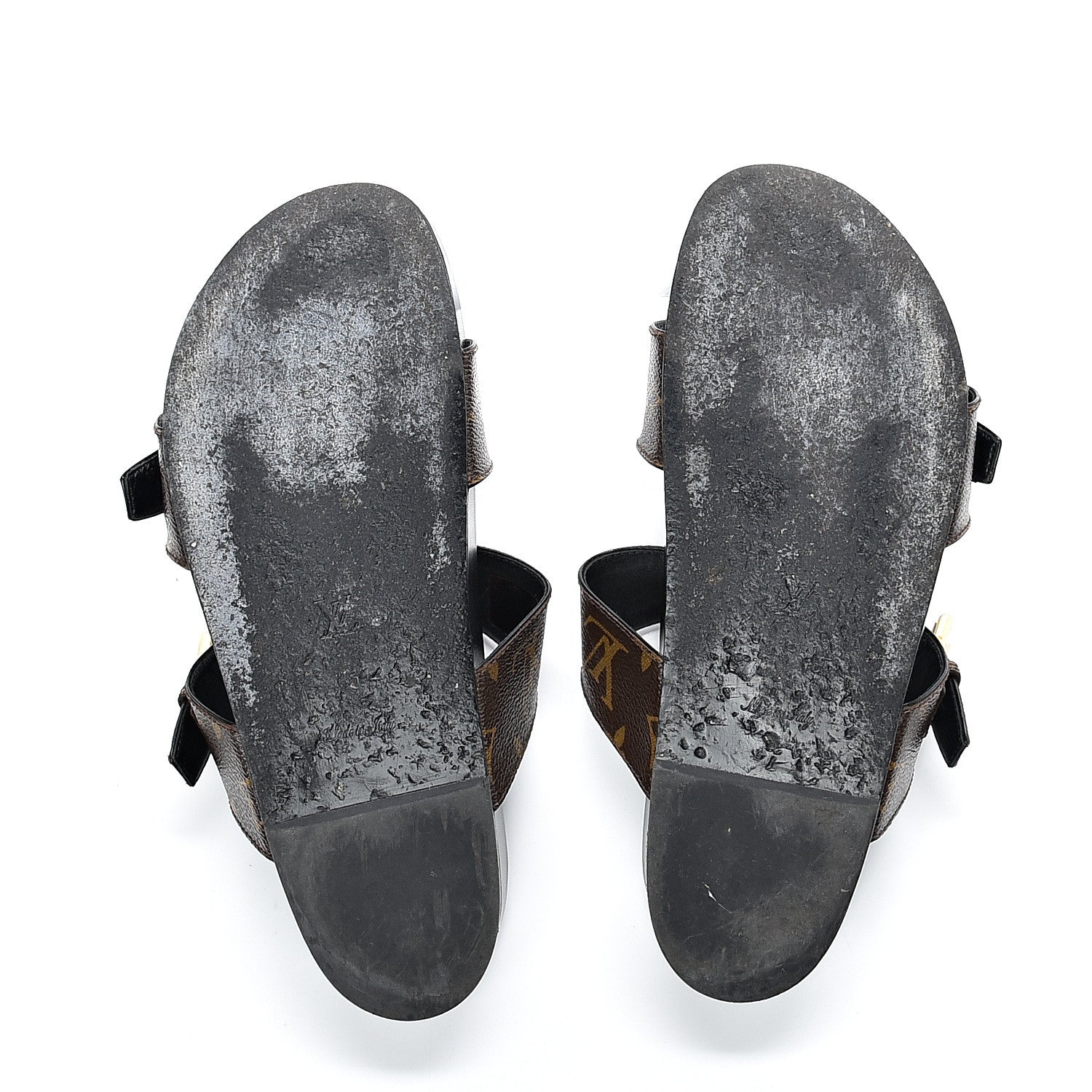 Louis Vuitton Monogram Bom Dia Mule Sandals 37 Black 7 of 12