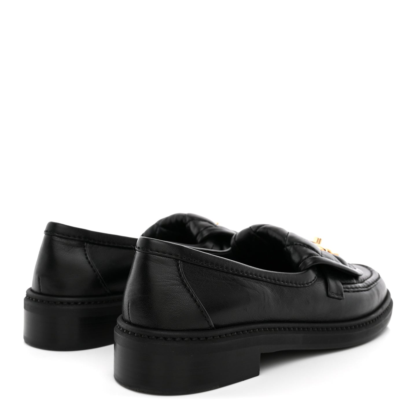 Lambskin Quilted CC Turnlock Loafers 35.5 Black