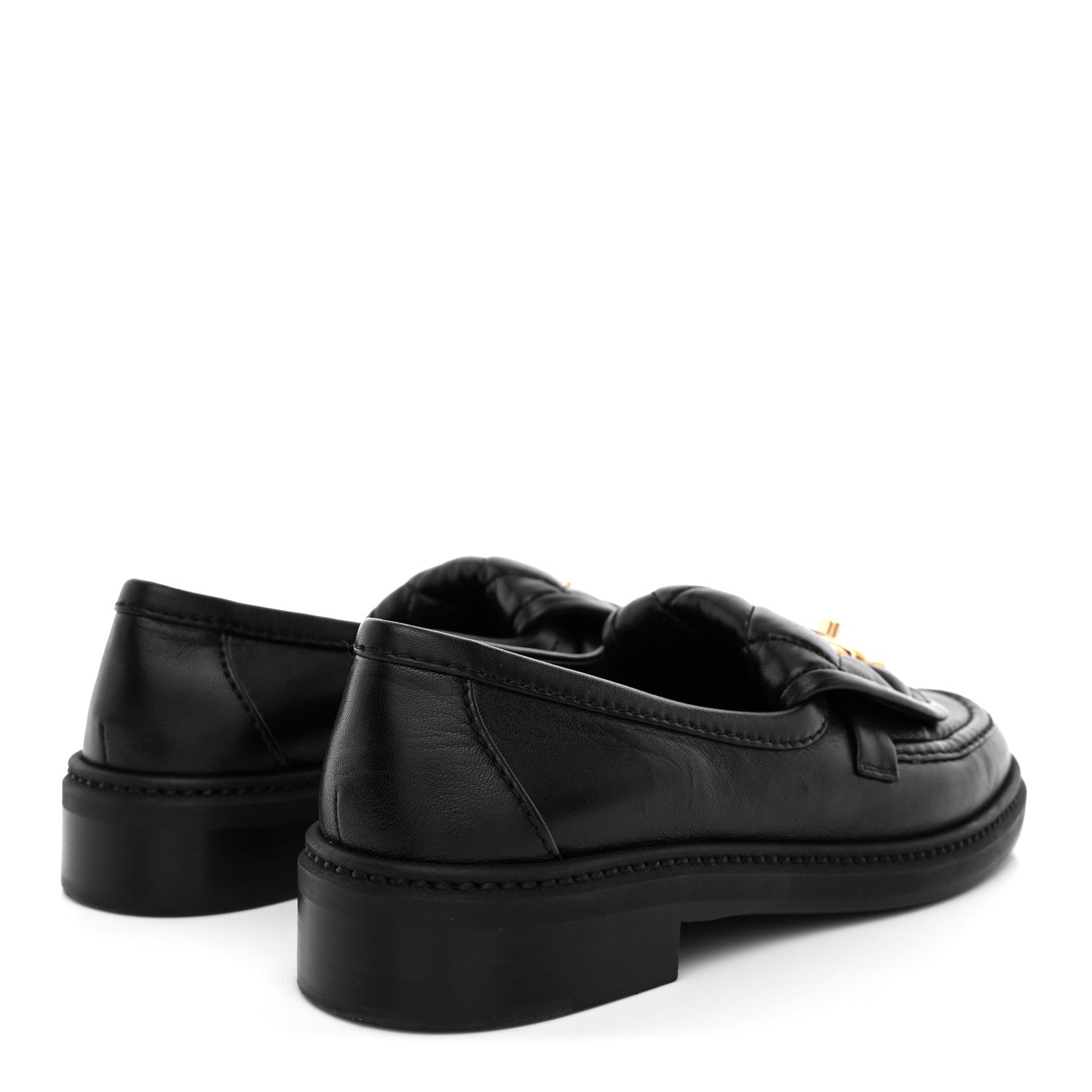 Chanel Lambskin Quilted CC Turnlock Loafers 35.5 Black 5 of 12