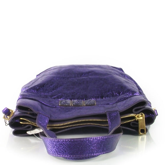 Marc Jacobs Leather Eve Shopper Tote Metallic Violet 4 of 12