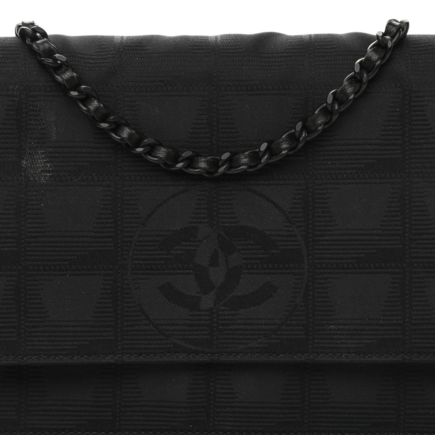 Nylon Travel Wallet On Chain WOC Black