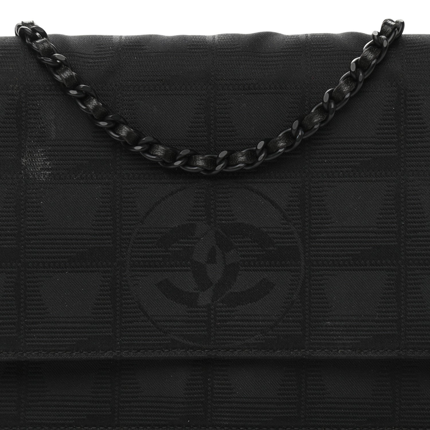 Chanel Nylon Travel Wallet On Chain WOC Black 8 of 13
