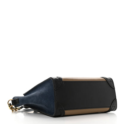 Celine Calfskin Suede Nano Tri-Color Luggage Sand 4 of 12