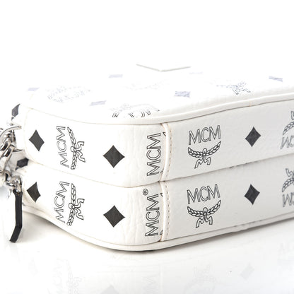 MCM Visetos Camera Crossbody Bag White 9 of 10