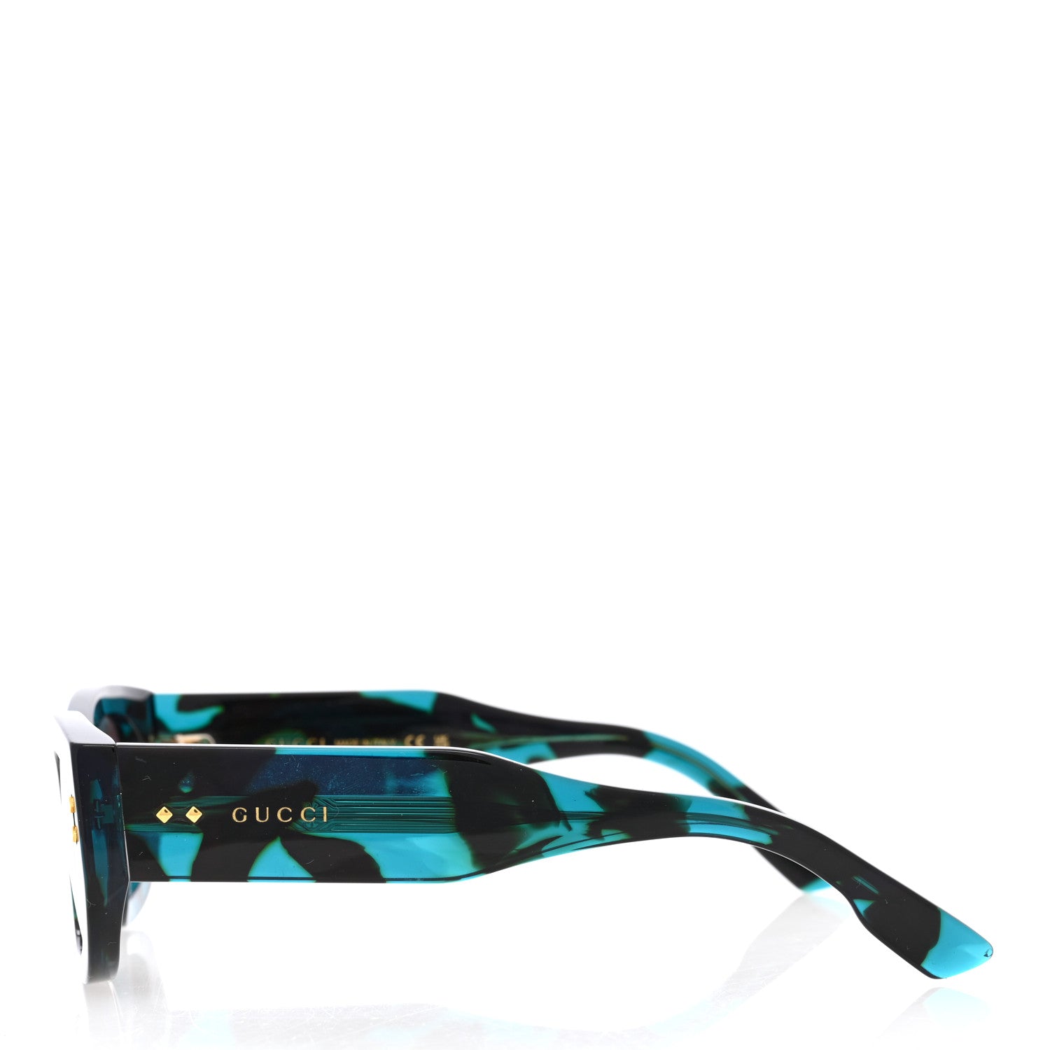 Gucci Acetate Rectangle Frame Sunglasses GG1215S Blue 3 of 6
