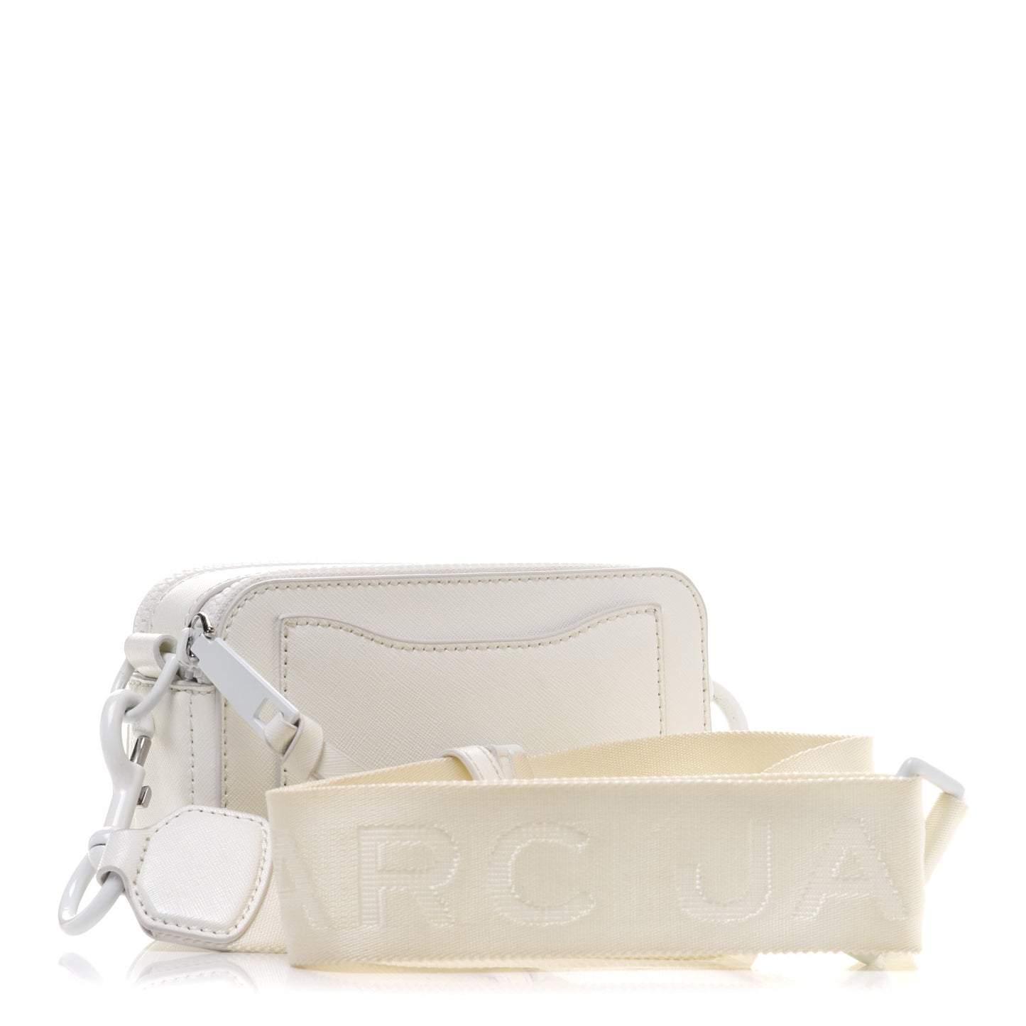 Saffiano Small Snapshot Camera Bag White