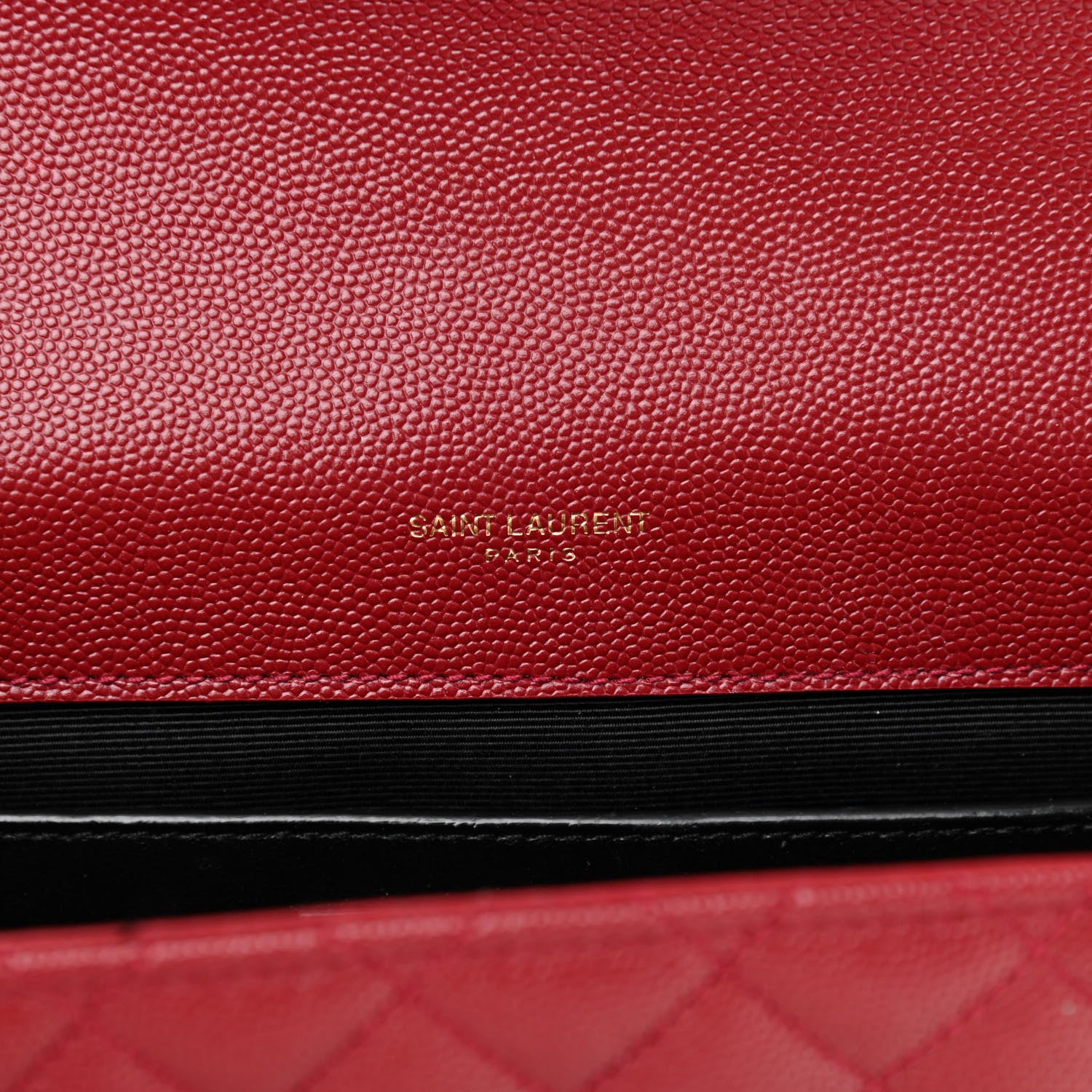 Saint Laurent Grain De Poudre Textured Mixed Matelasse Triquilt Medium Monogram Satchel Oxblood 5 of 13