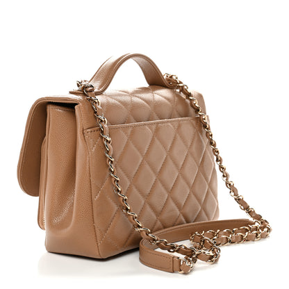 Chanel Caviar Quilted Medium Business Affinity Flap Beige 3 of 10