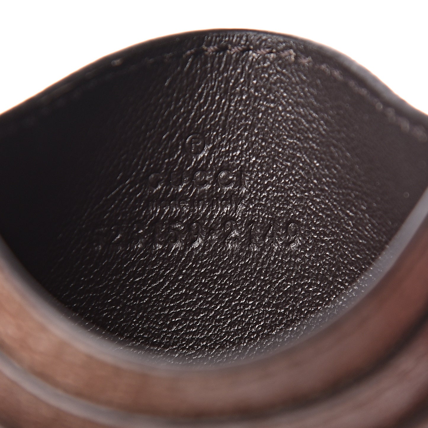 GG Supreme Monogram Ophidia Card Holder Brown