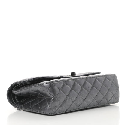 Chanel Metallic Aged Calfskin Quilted 2.55 Reissue 225 Flap Charcoal 4 of 13