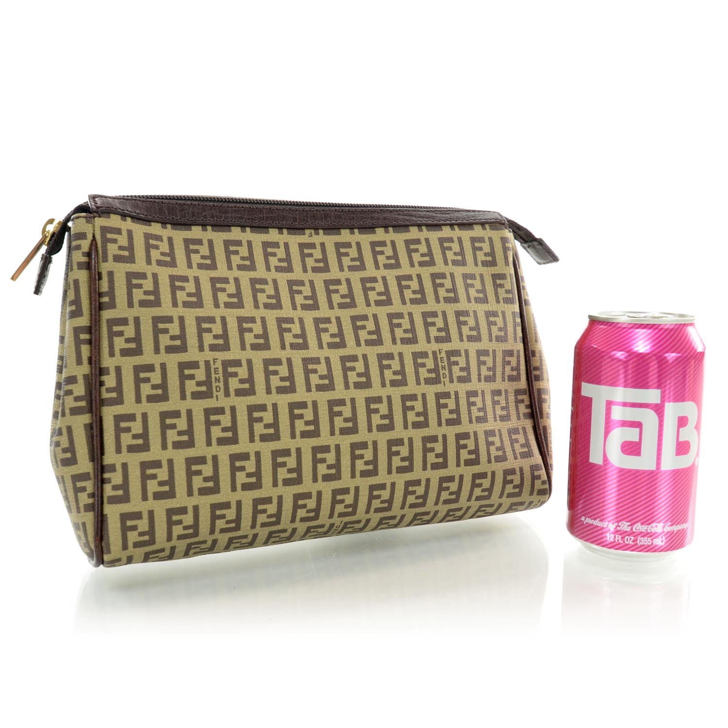 Fendi Zucchino Cosmetic Case Tobacco 2 of 9