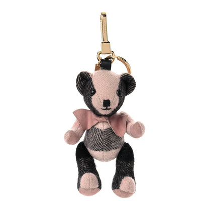 Burberry Cashmere House Check Thomas Rucksack Bear Bag Charm Ash Rose 1 of 8