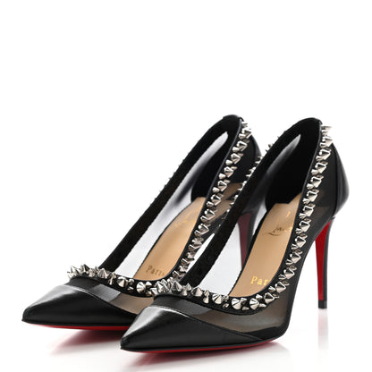Christian Louboutin Kid Rete Galativi Spikes 85 Pumps 35.5 Black 3 of 9
