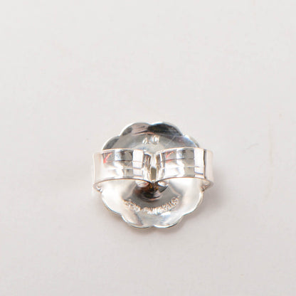 David Yurman Sterling Silver Diamond Black Orchid 7mm Albion Earrings 5 of 6