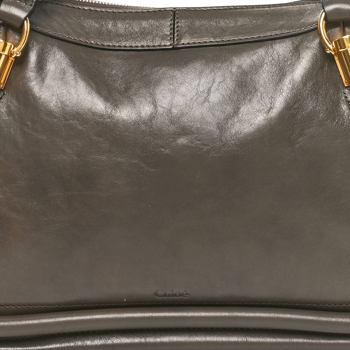 Natural Shiny Calfskin Small Paraty 24 Bag Flannel Grey