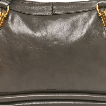 Chloe Natural Shiny Calfskin Small Paraty 24 Bag Flannel Grey 8 of 10