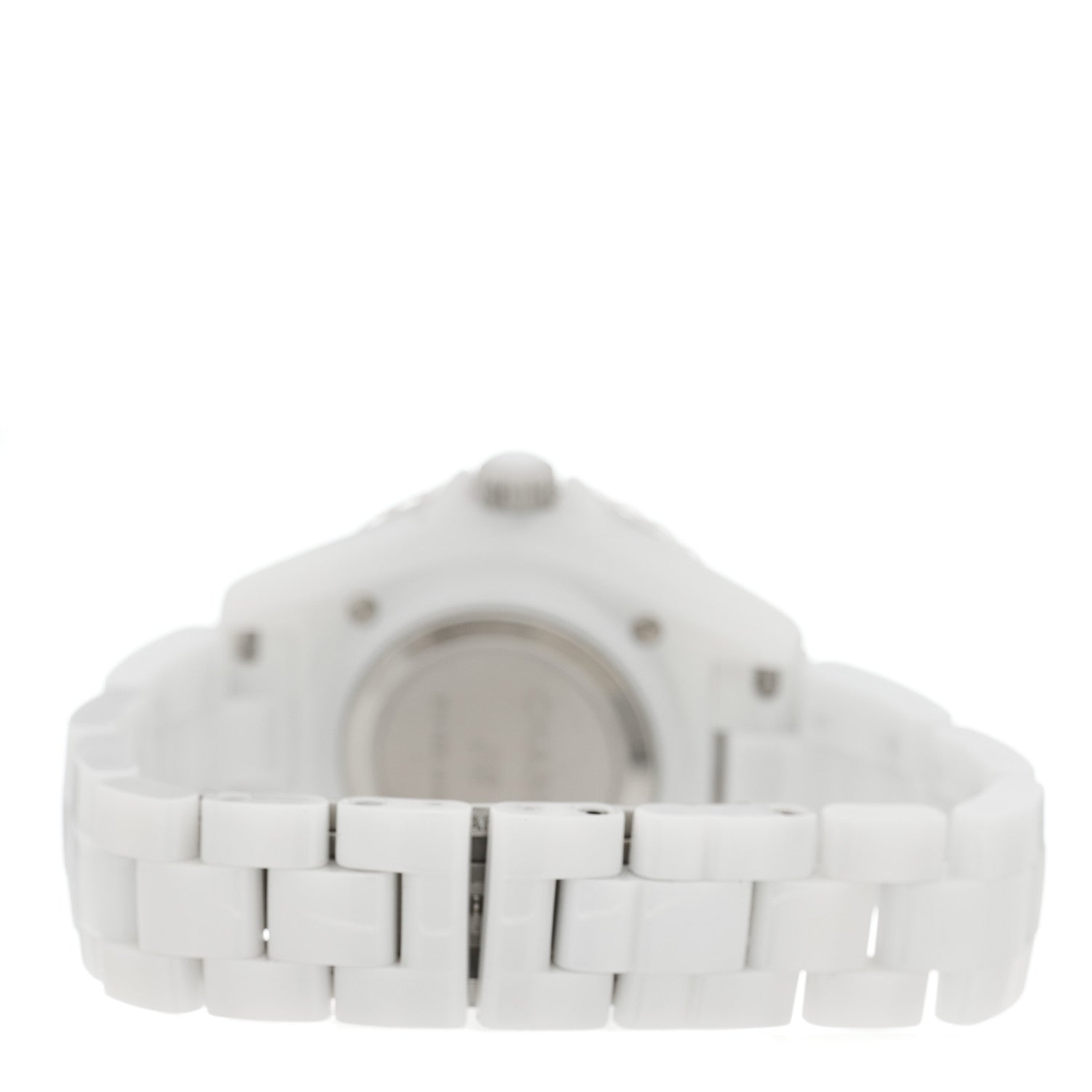 Chanel Stainless Steel Ceramic Diamond Bezel 33mm J12 Quartz Watch White 3 of 5