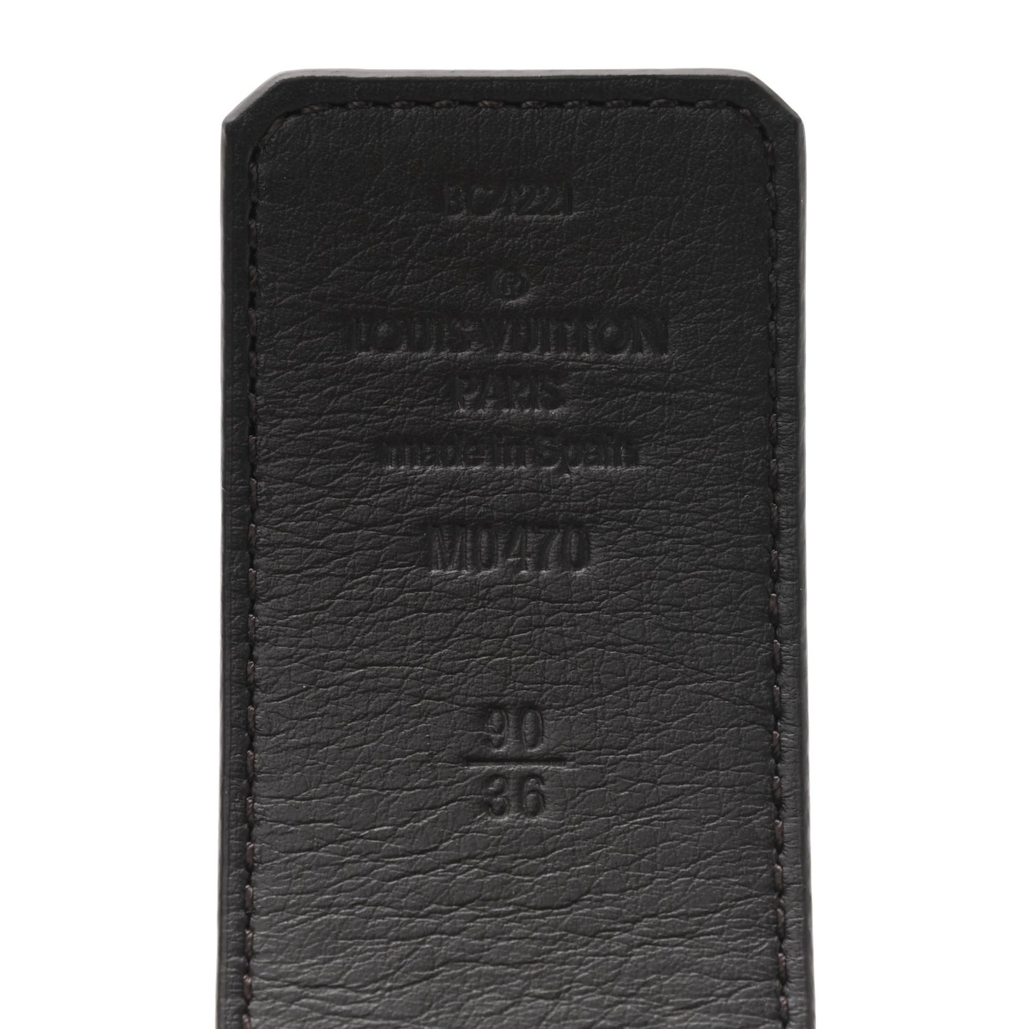 Calfskin Monogram 40mm LV Pyramide Stripes Reversible Belt 90 36