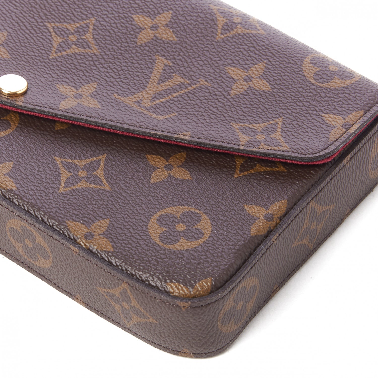 Louis Vuitton Monogram Pochette Felicie Chain Wallet Fuchsia 5 of 8