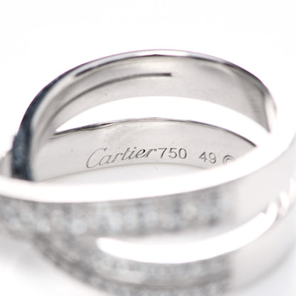 Cartier 18K White Gold Diamond Etincelle de Cartier Ring 49 4.75 5 of 7