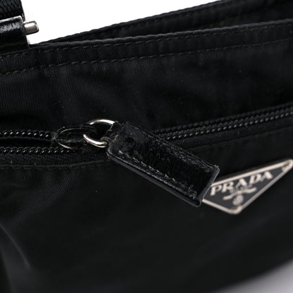 Prada Nylon Flat Messenger Bag Black 10 of 11