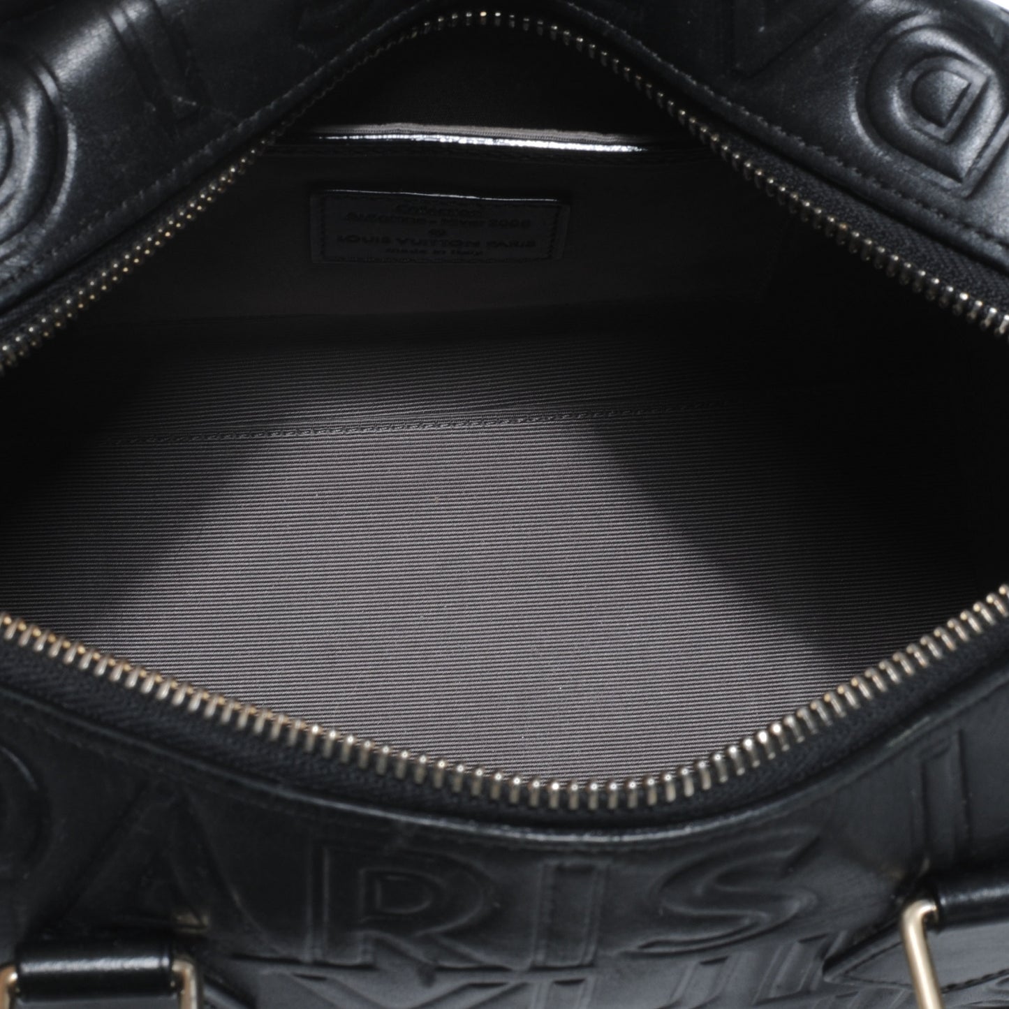 Calfskin Embossed Mini Cube Speedy Black