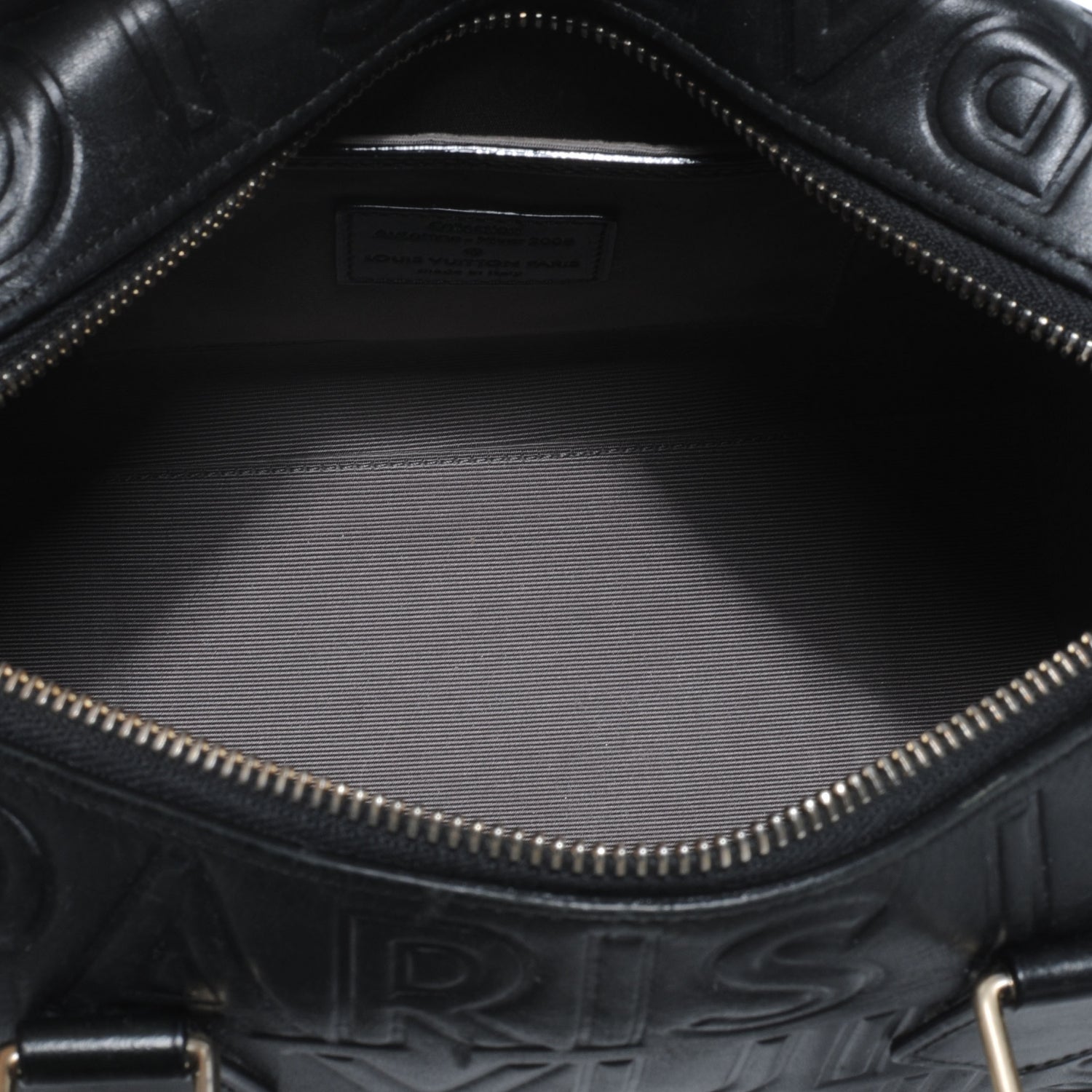 Louis Vuitton Calfskin Embossed Mini Cube Speedy Black 5 of 7