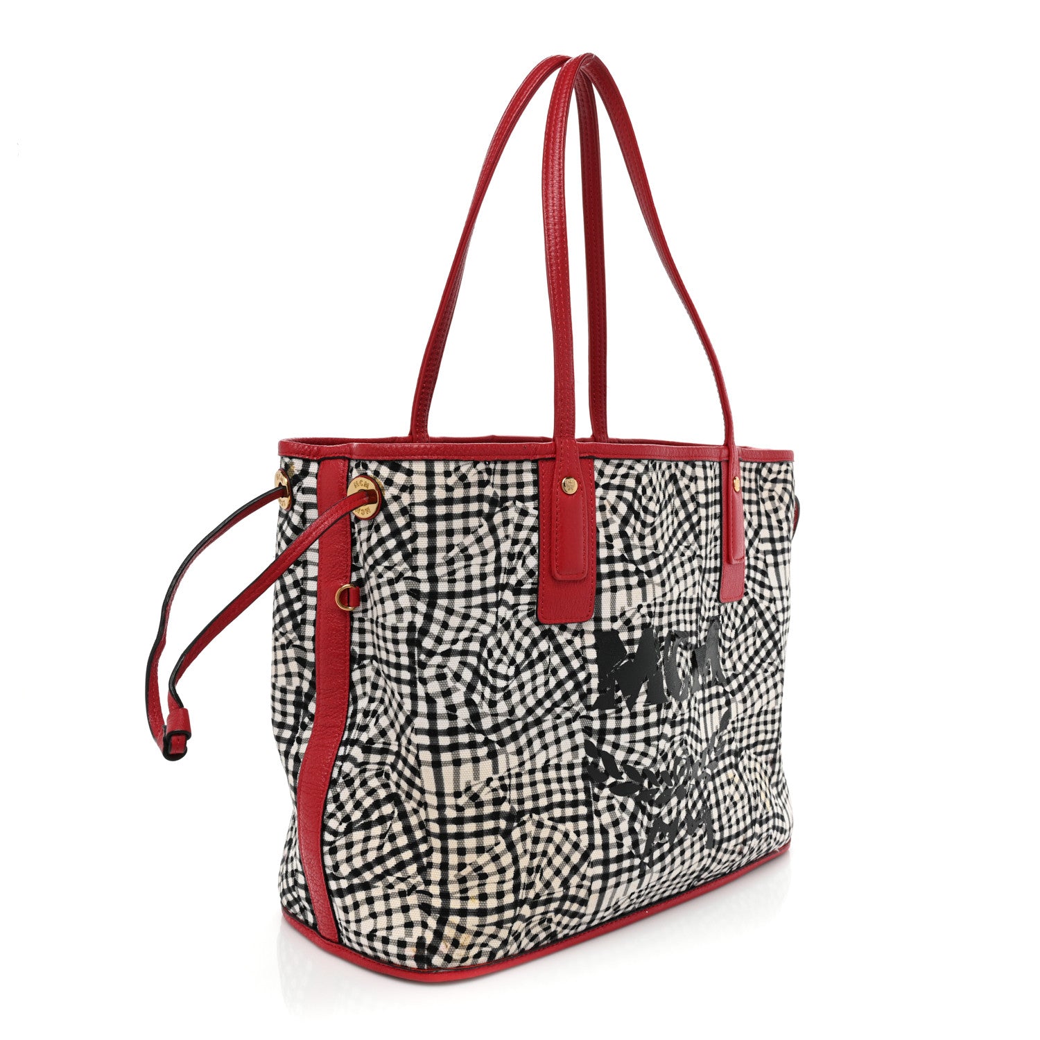 MCM Visetos Medium Liz Reversible Shopper Tote Ruby Red 6 of 31