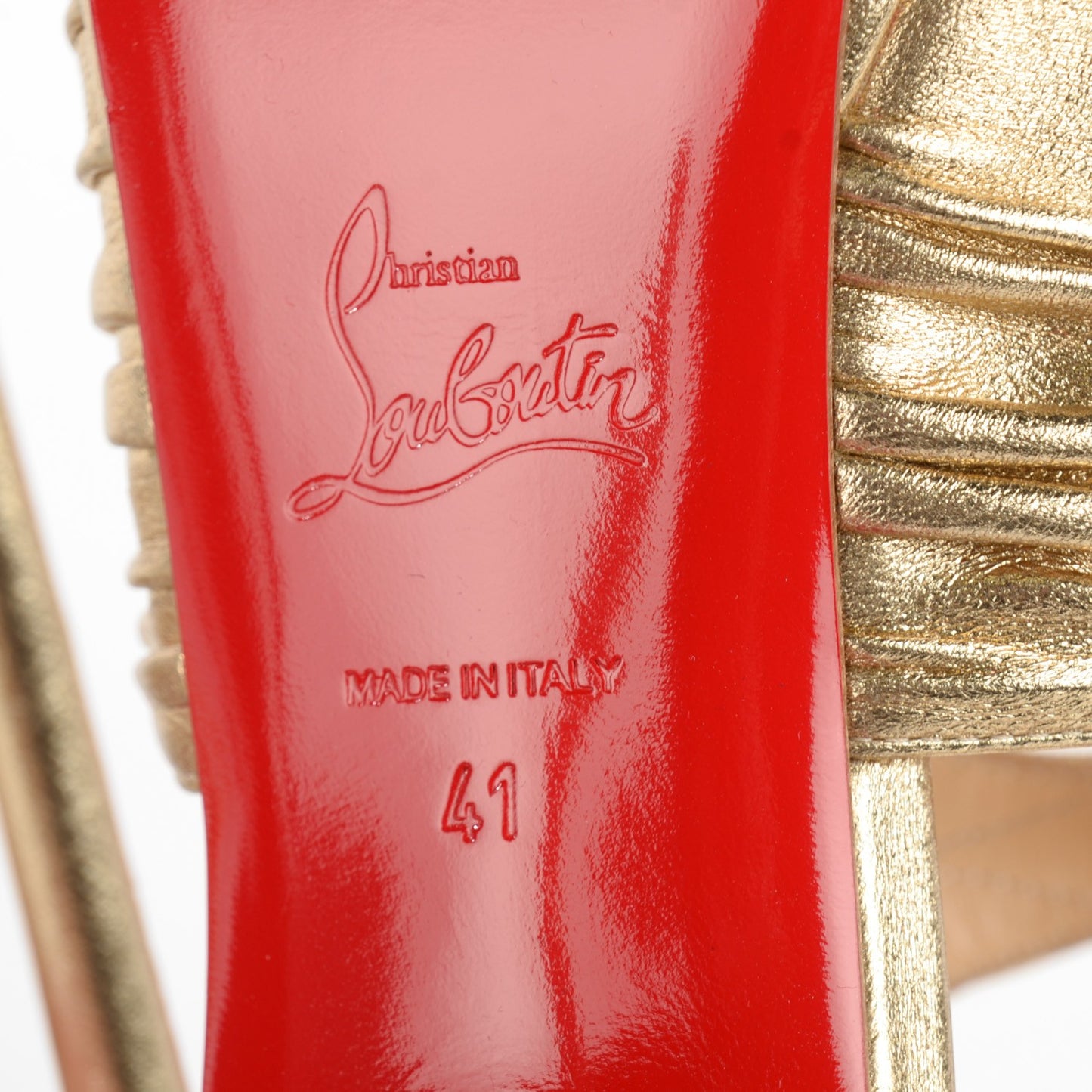 Metallic Nappa Kashou 120 Sandals 41 Light Gold