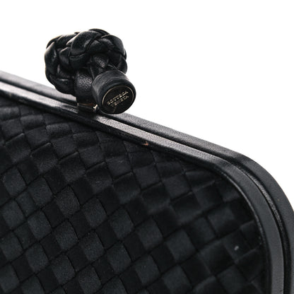 Bottega Veneta Satin Intreccio Impero Knot Clutch Black 12 of 18