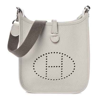 Hermes Taurillon Clemence Amazone Evelyne TPM Gris Perle Etain 1 of 9