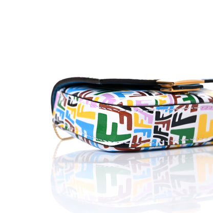 Fendi X SARAH COLEMAN Vitello Liberty Ceylon Micro FF Fish Eye Embossed Nano Baguette Charm Multicolor Cyber Blue 8 of 13