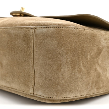 Chanel Suede Calfskin Small Souplissimo Maxi Flap Dark Beige 10 of 11