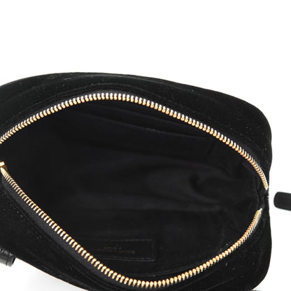 Saint Laurent Velour Matelasse Monogram Lou Belt Bag Black 5 of 11