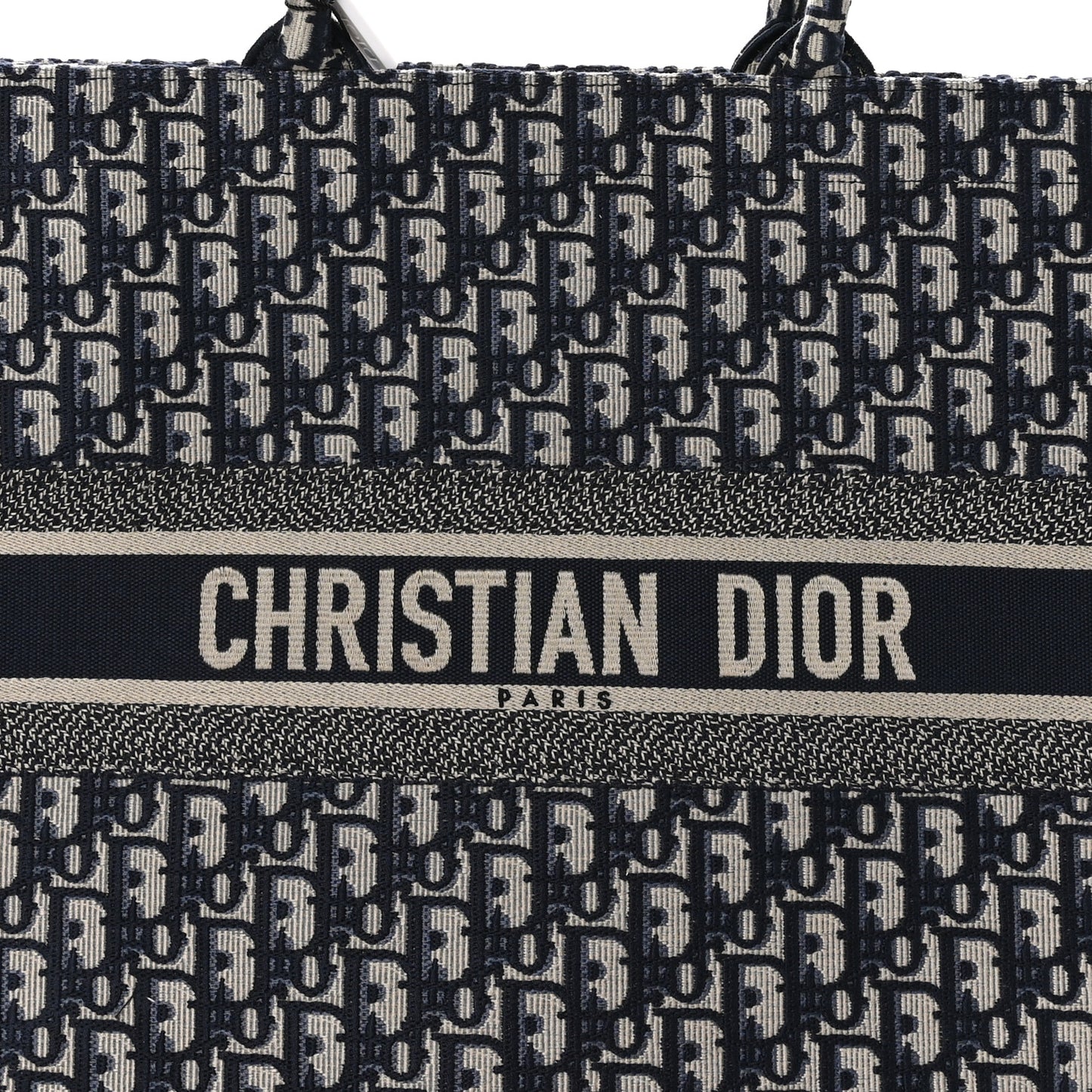 CHRISTIAN DIOR Oblique Large Book Tote Blue Multicolor