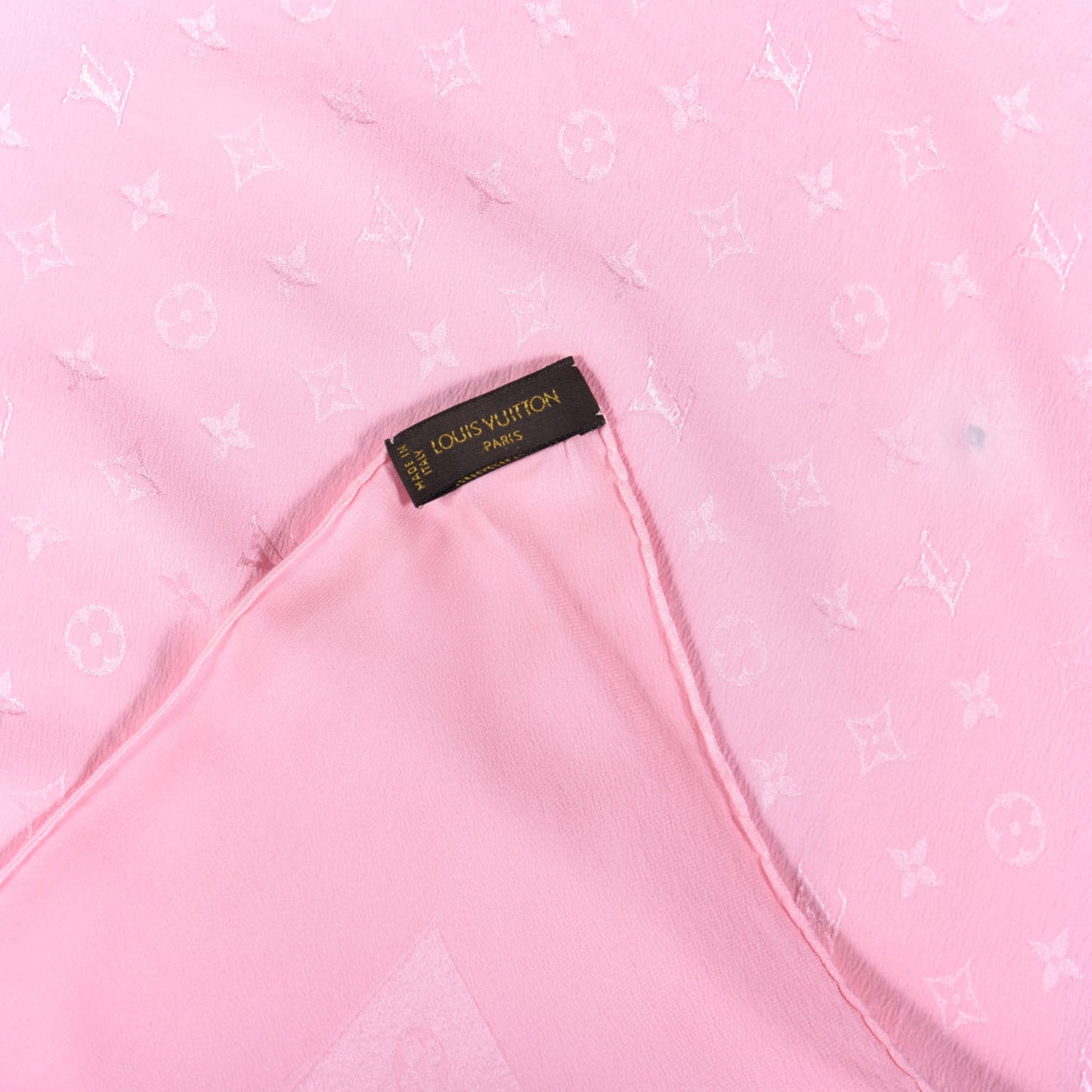 Silk Monogram Monaco Square Scarf Pink