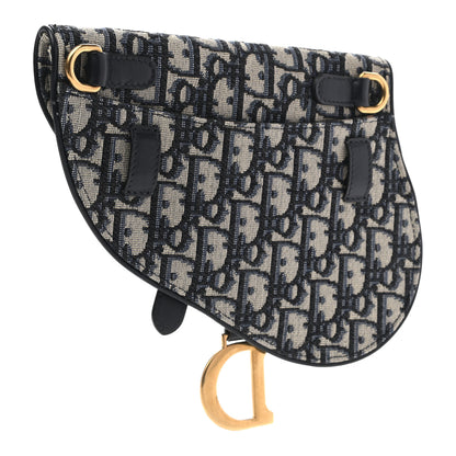 Christian Dior Oblique Saddle Belt Pouch Blue 2 of 8