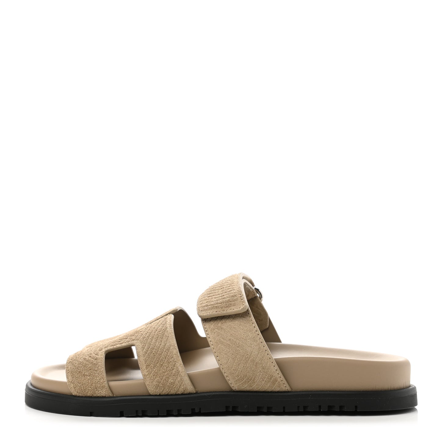 Suede Goatskin Chaine d'Ancre Womens Chypre Sandals 37 Beige Sable